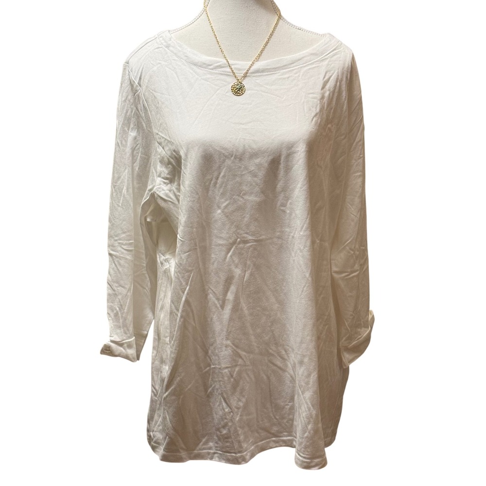 Karen Scott Long Sleeve Tee in White